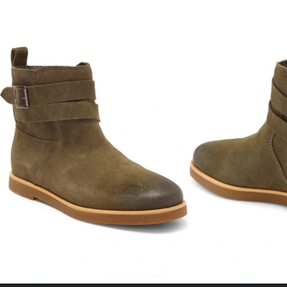 Ugg Josefene Ankle Boot in army green 6.5 summer fall boho casual suede $129
